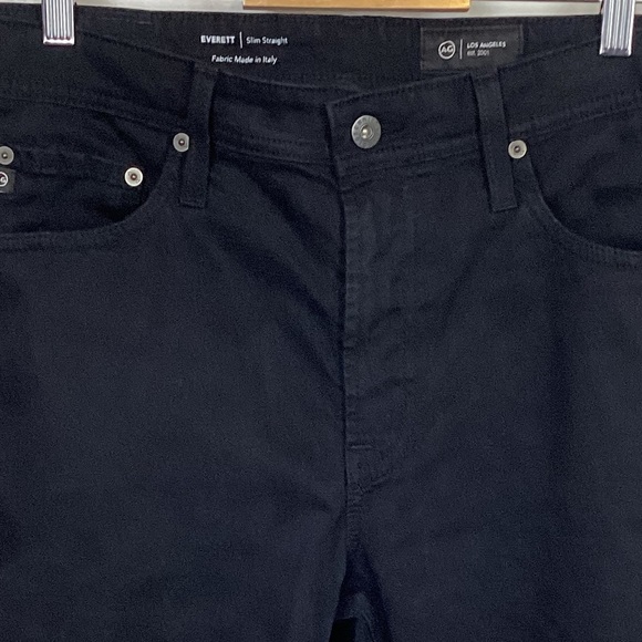 AG Adriano Goldschmied Tellis Jeans Mens Black Cropped Inseam 25” - Picture 7 of 9